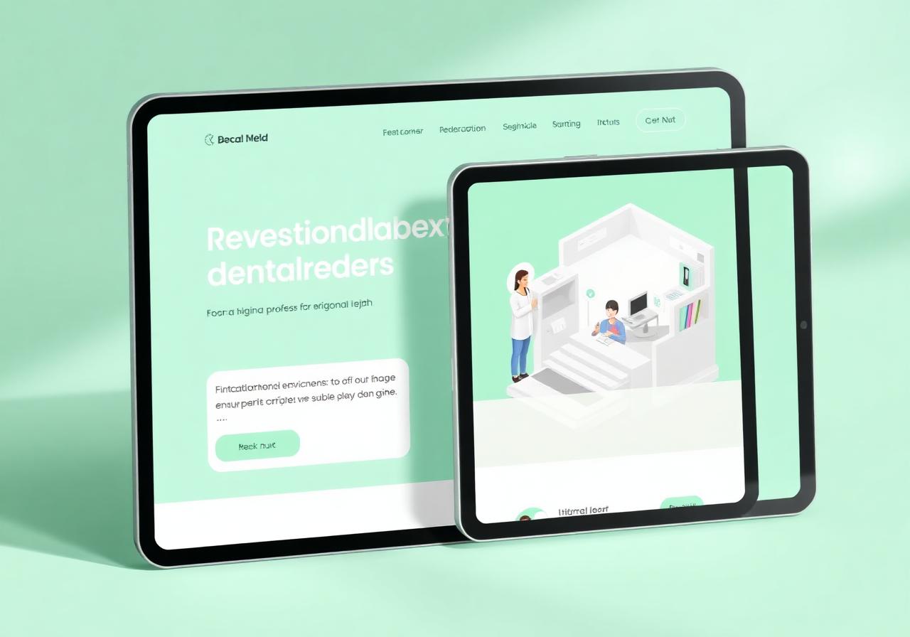Professional website layout preview